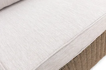 Marcus Mittmodul utomhus med Dyna i Konstrotting - Natur Beige / Vita dynor - Utemöbler - Övrigt utemöbler - Modulsoffa utomhus - Mittmodul utesoffa