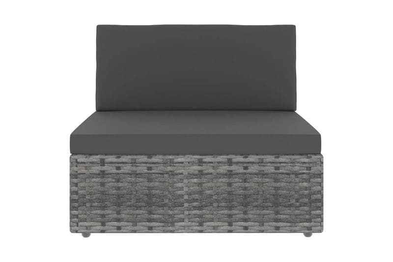Modulsoffa Utomhus 2-sits konstrotting grå - Grå - Utemöbler - Loungemöbler