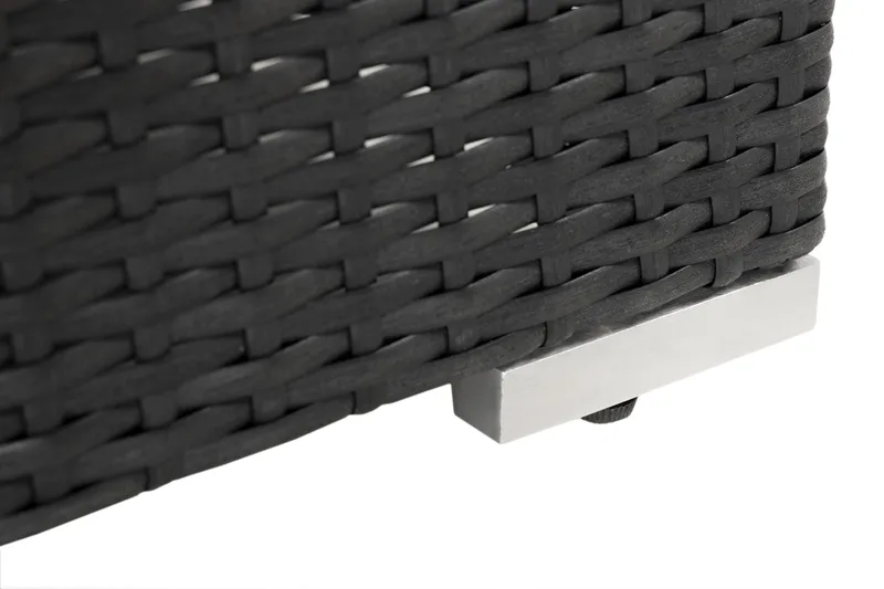 Wisconsin Premium Mittmodul utomhus i konstrotting - Svart - Utemöbler - Övrigt utemöbler - Modulsoffa utomhus - Mittmodul utesoffa