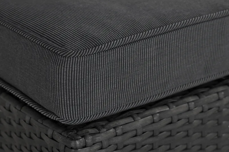 Wisconsin Premium Mittmodul utomhus i konstrotting - Svart - Utemöbler - Övrigt utemöbler - Modulsoffa utomhus - Mittmodul utesoffa