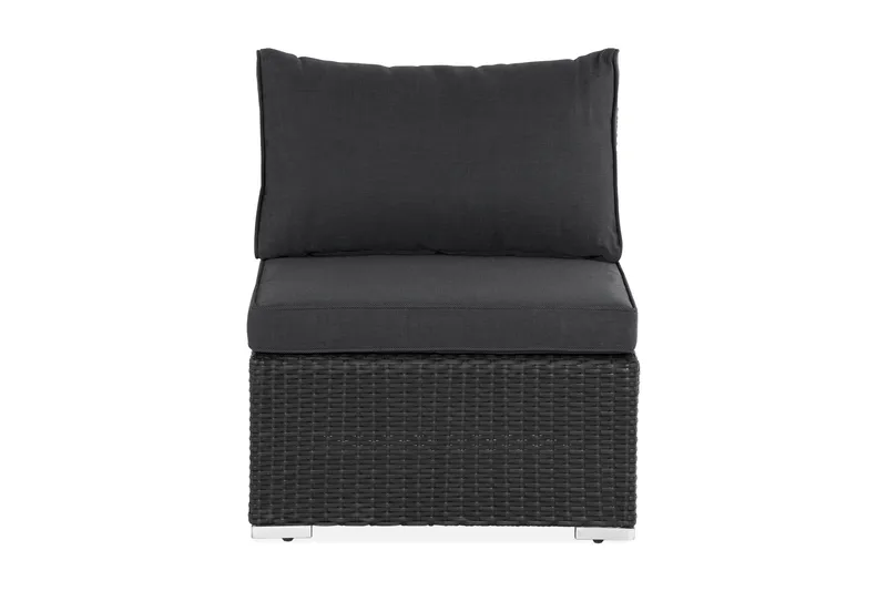 Wisconsin Premium Mittmodul utomhus i konstrotting - Svart - Utemöbler - Övrigt utemöbler - Modulsoffa utomhus - Mittmodul utesoffa