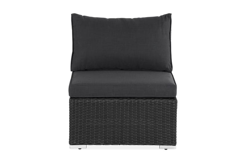 Wisconsin Premium Mittmodul utomhus i konstrotting - Svart - Utemöbler - Övrigt utemöbler - Modulsoffa utomhus - Mittmodul utesoffa