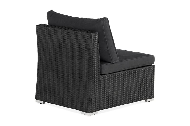 Wisconsin Premium Mittmodul utomhus i konstrotting - Svart - Utemöbler - Övrigt utemöbler - Modulsoffa utomhus - Mittmodul utesoffa