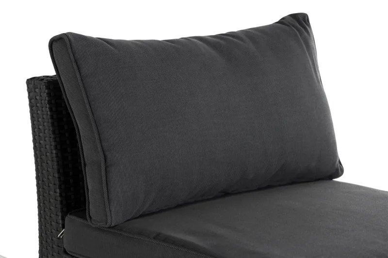 Wisconsin Premium Mittmodul utomhus i konstrotting - Svart - Utemöbler - Övrigt utemöbler - Modulsoffa utomhus - Mittmodul utesoffa