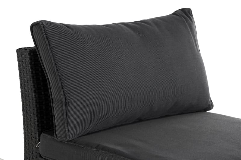 Wisconsin Premium Mittmodul utomhus i konstrotting - Svart - Utemöbler - Övrigt utemöbler - Modulsoffa utomhus - Mittmodul utesoffa