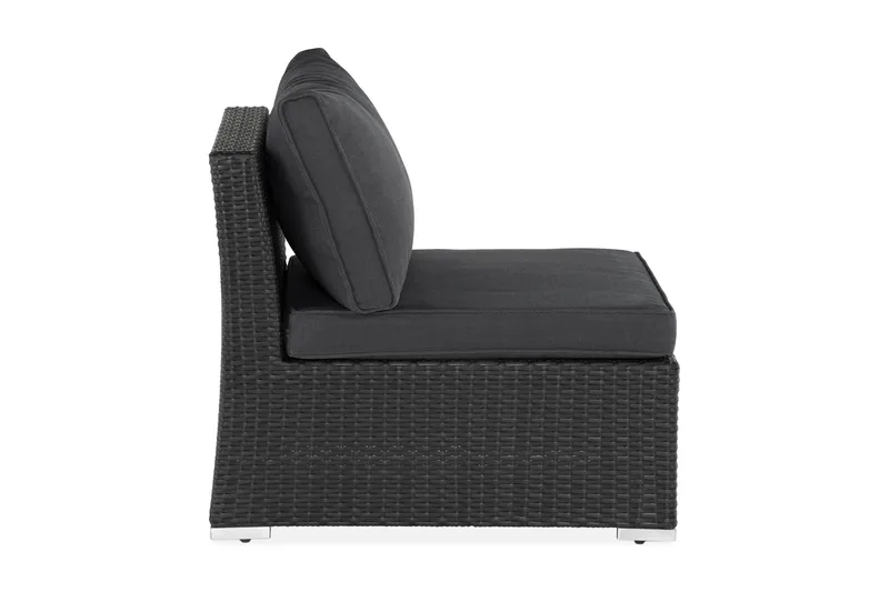 Wisconsin Premium Mittmodul utomhus i konstrotting - Svart - Utemöbler - Övrigt utemöbler - Modulsoffa utomhus - Mittmodul utesoffa