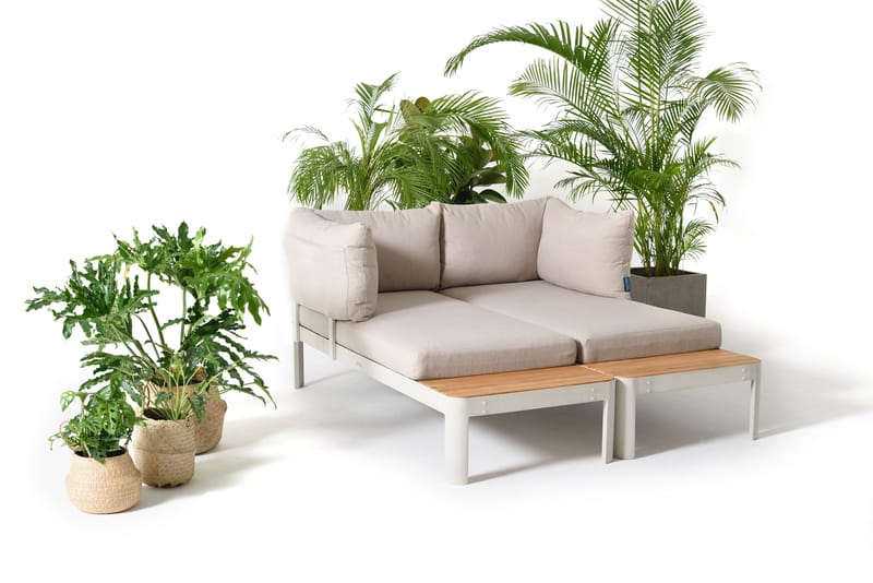 Modulset för utomhusbruk Portals 2x 2-sitssoffor - korallsand - Utemöbler - Utegrupp - Loungegrupp