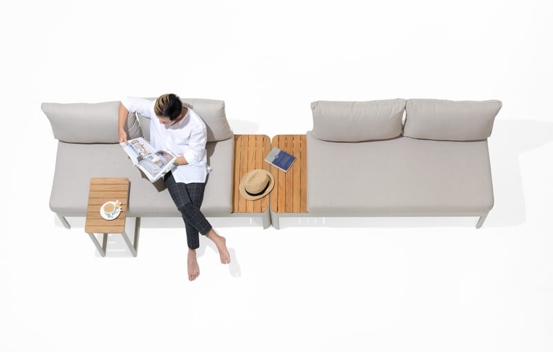 Modulset för utomhusbruk Portals 2x 2-sitssoffor - korallsand - Utemöbler - Utegrupp - Loungegrupp