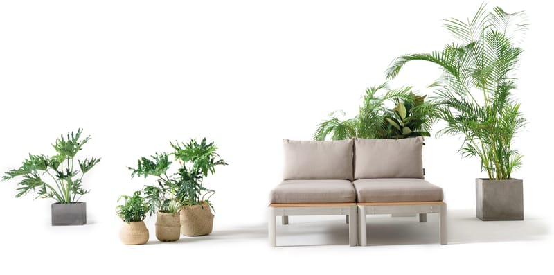 Modulset för utomhusbruk Portals 2x 2-sitssoffor - korallsand - Utemöbler - Utegrupp - Loungegrupp