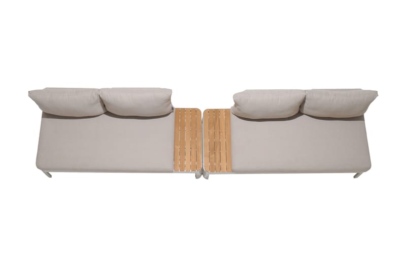 Modulset för utomhusbruk Portals 2x 2-sitssoffor - korallsand - Utemöbler - Utegrupp - Loungegrupp