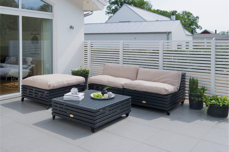 Hillerstorp Bara Vara Divan Grå - Hillerstorp - Utemöbler - Övrigt utemöbler - Modulsoffa utomhus - Övriga moduler utesoffor