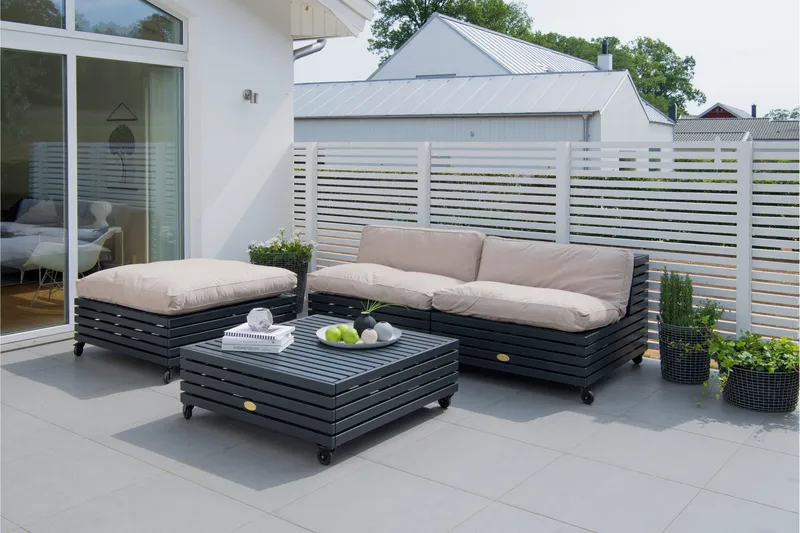 Hillerstorp Bara Vara Divan Grå - Hillerstorp - Utemöbler - Övrigt utemöbler - Modulsoffa utomhus - Övriga moduler utesoffor