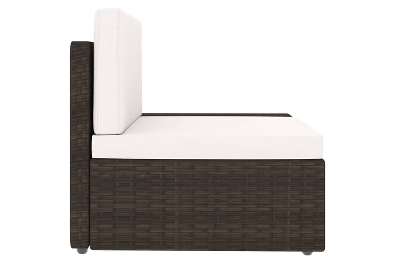 Hörnsits till Modulsoffa Utomhus med vänster armstöd konstrotting br - Brun - Utemöbler - Loungemöbler