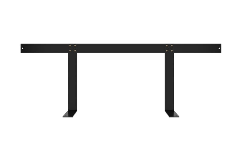 Ryggstöd för pallsoffa svart 110 cm järn - Svart - Balkongstolar - Fotpall & pall utomhus