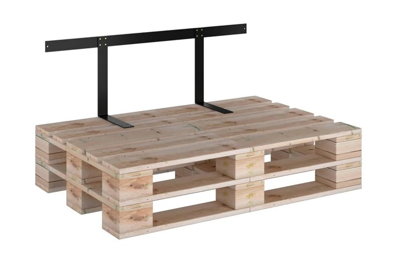 Ryggstöd för Pallsoffa Utomhus svart 110 cm järn - Svart - Utemöbler - Balkong - Balkongmöbler - Balkongstolar