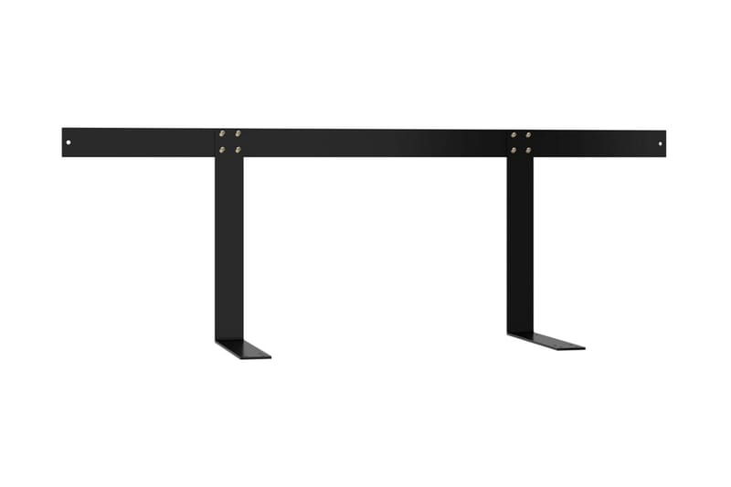 Ryggstöd för Pallsoffa Utomhus svart 110 cm järn - Svart - Utemöbler - Balkong - Balkongmöbler - Balkongstolar
