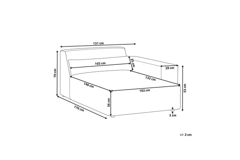 Sittpuff Hellnar - Utemöbler - Övrigt utemöbler - Modulsoffa utomhus - Vänstermodul utesoffa