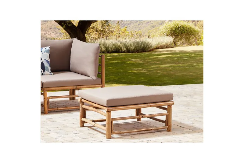 Trädgårdsfotpall Cerreto Beige/ljust trä - Beige/ljust trä - Utemöbler - Övrigt utemöbler - Modulsoffa utomhus - Fotpall & pall utomhus