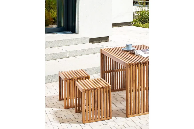 Trädgårdspallar set om 2 Bellano - Utemöbler - Övrigt utemöbler - Modulsoffa utomhus - Fotpall & pall utomhus