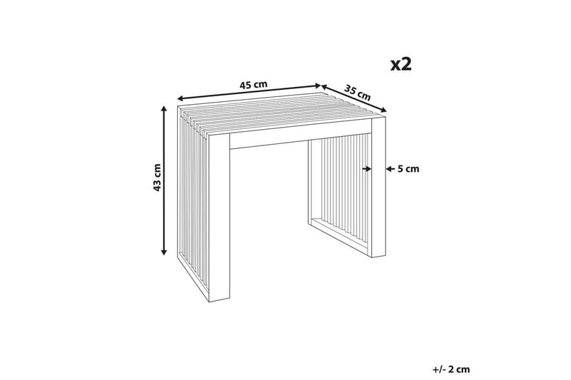 Trädgårdspallar set om 2 Bellano - Utemöbler - Övrigt utemöbler - Modulsoffa utomhus - Fotpall & pall utomhus