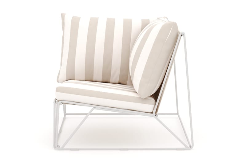 Usteryd hörnmodul utomhus - Beige/Striped - Utemöbler - Övrigt utemöbler - Modulsoffa utomhus - Hörnmodul utesoffa
