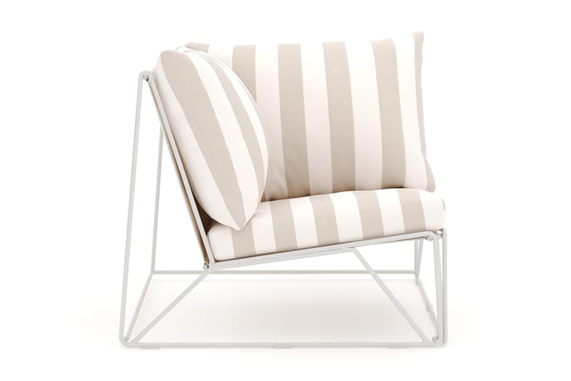 Usteryd hörnmodul utomhus - Beige/Striped - Utemöbler - Övrigt utemöbler - Modulsoffa utomhus - Hörnmodul utesoffa