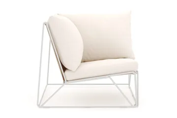 Usteryd hörnmodul utomhus i järn med vattenavisande dyna i beige - Beige - Utemöbler - Övrigt utemöbler - Modulsoffa utomhus - Hörnmodul utesoffa
