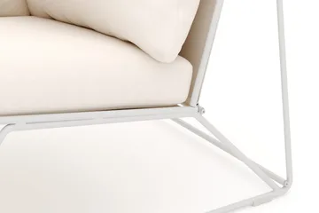 Usteryd hörnmodul utomhus i järn med vattenavisande dyna i beige - Beige - Utemöbler - Övrigt utemöbler - Modulsoffa utomhus - Hörnmodul utesoffa