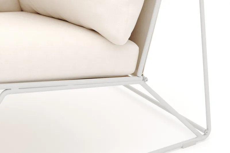 Usteryd hörnmodul utomhus i järn med vattenavisande dyna i beige - Beige - Utemöbler - Övrigt utemöbler - Modulsoffa utomhus - Hörnmodul utesoffa