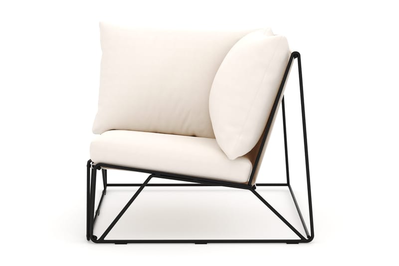 Usteryd hörnmodul utomhus - Svart/Beige - Utemöbler - Övrigt utemöbler - Modulsoffa utomhus - Hörnmodul utesoffa