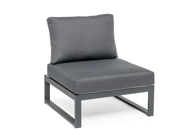 Utesoffa Hillerstorp Oxelunda Mittdel Grå - Utemöbler - Övrigt utemöbler - Modulsoffa utomhus - Mittmodul utesoffa