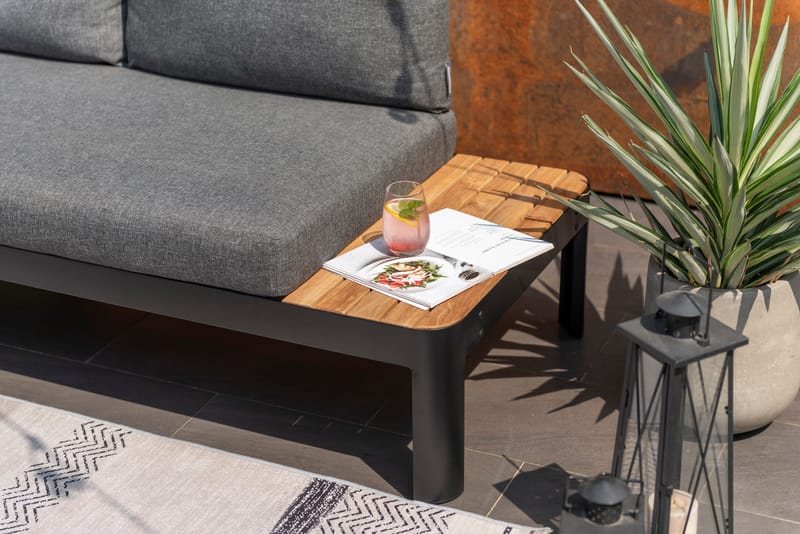 Utomhus modulsoffa Portals 3-sits - svart - Utemöbler - Utesoffor & bänkar - Loungesoffa