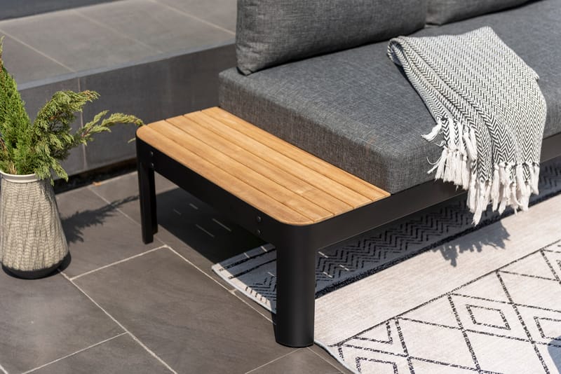 Utomhus modulsoffa Portals 3-sits - svart - Utemöbler - Utesoffor & bänkar - Loungesoffa