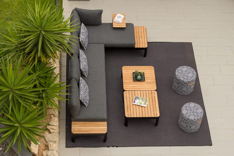 Utomhus modulsoffa Portals 3-sits - svart - Utemöbler - Utesoffor & bänkar - Loungesoffa