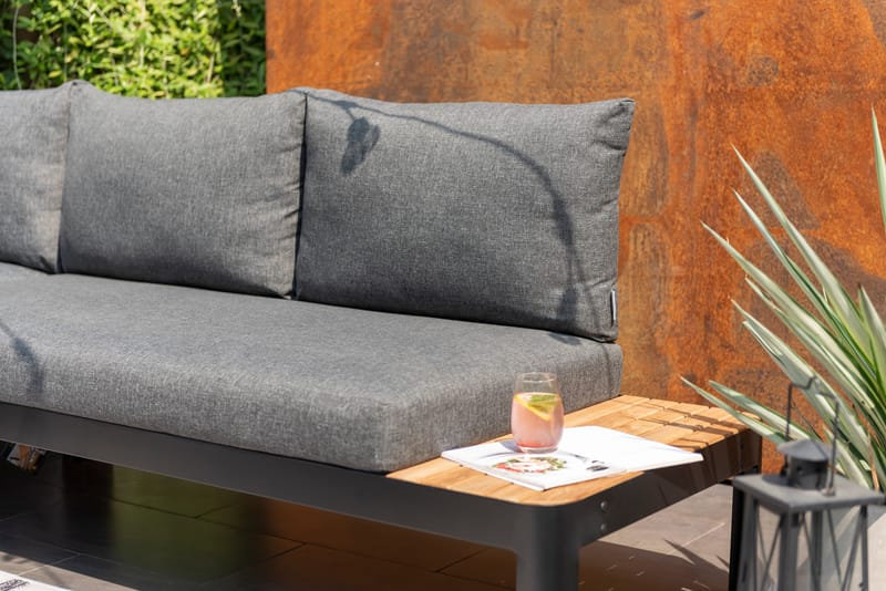 Utomhus modulsoffa Portals 3-sits - svart - Utemöbler - Utesoffor & bänkar - Loungesoffa