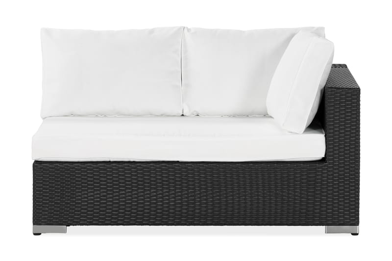 BAHAMAS Vänsterdel 140 cm Svart - Vänstermodul utesoffa