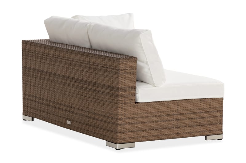 Bahamas Vänstermodul 140 cm - Sand Beige / Vita dynor - Utemöbler - Övrigt utemöbler - Modulsoffa utomhus - Vänstermodul utesoffa