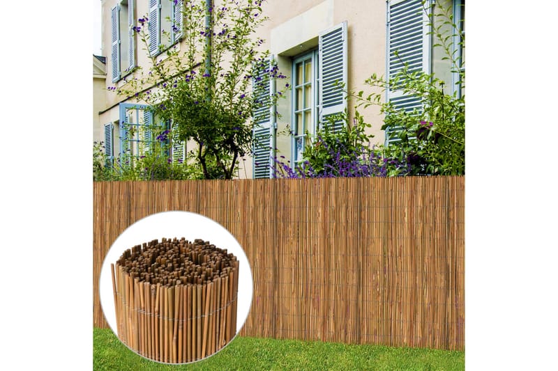 Bambustaket 500x100 cm - Brun - Utemöbler - Övrigt utemöbler - Tillbehör - Staket & grindar