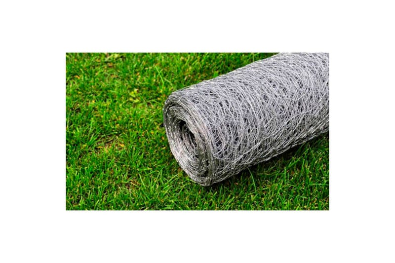 Hönsnät galvaniserat stål 25x0,5 m silver - Silver - Utemöbler - Övrigt utemöbler - Tillbehör - Staket & grindar