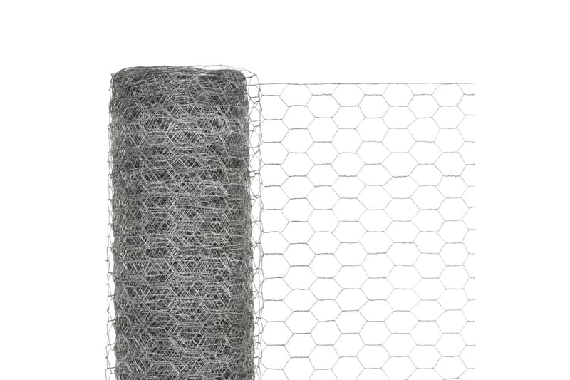 Hönsnät galvaniserat stål 25x1,5 m silver - Silver - Utemöbler - Övrigt utemöbler - Tillbehör - Staket & grindar