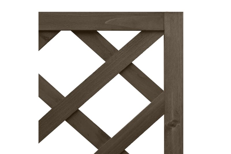 Hörnspaljé med odlingslåda grå 40x40x150 cm massivt granträ - Grå - Utemöbler - Övrigt utemöbler - Tillbehör - Övriga trädgårdstillbehör