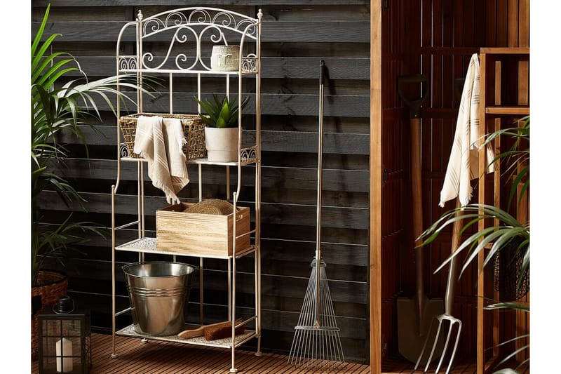 PAVIGNANO Trädgårdshylla 61x32 cm Beige - Utemöbler - Övrigt utemöbler - Tillbehör - Hylla utomhus