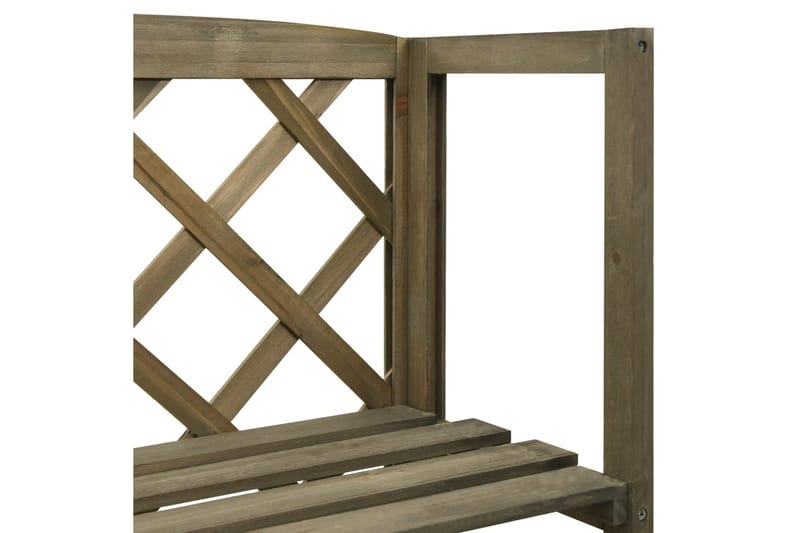 Spaljé med hyllor grå 55x30x140 cm massivt granträ - Grå - Utemöbler - Övrigt utemöbler - Tillbehör - Hylla utomhus