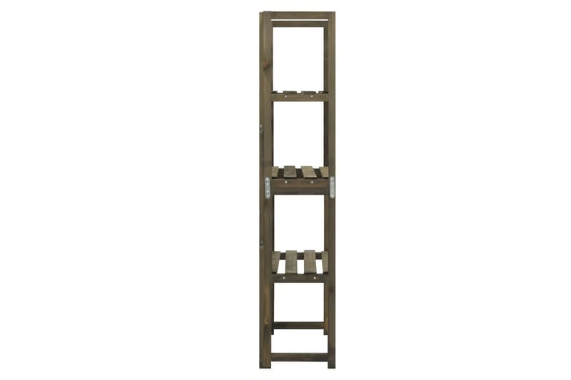 Spaljé med hyllor grå 55x30x140 cm massivt granträ - Grå - Utemöbler - Övrigt utemöbler - Tillbehör - Hylla utomhus