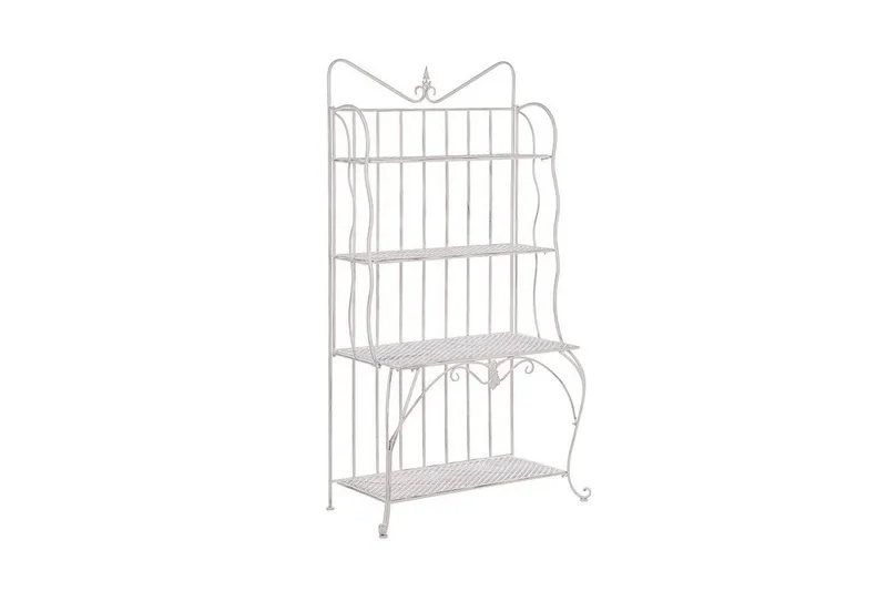 Växthylla 4 hyllor metall ljusbeige PAVONA, Beige