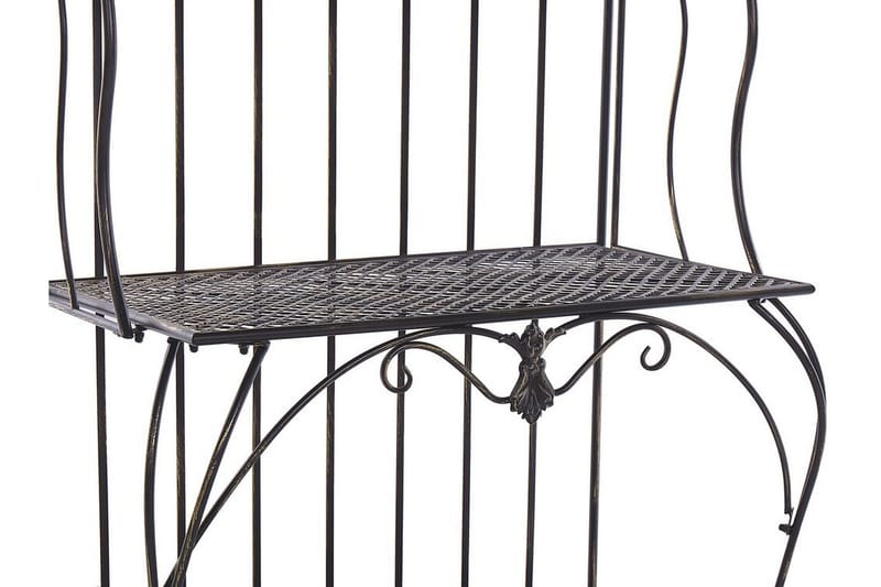 Växthylla 4 hyllor metall svart PAVONA - Svart - Utemöbler - Övrigt utemöbler - Tillbehör - Hylla utomhus