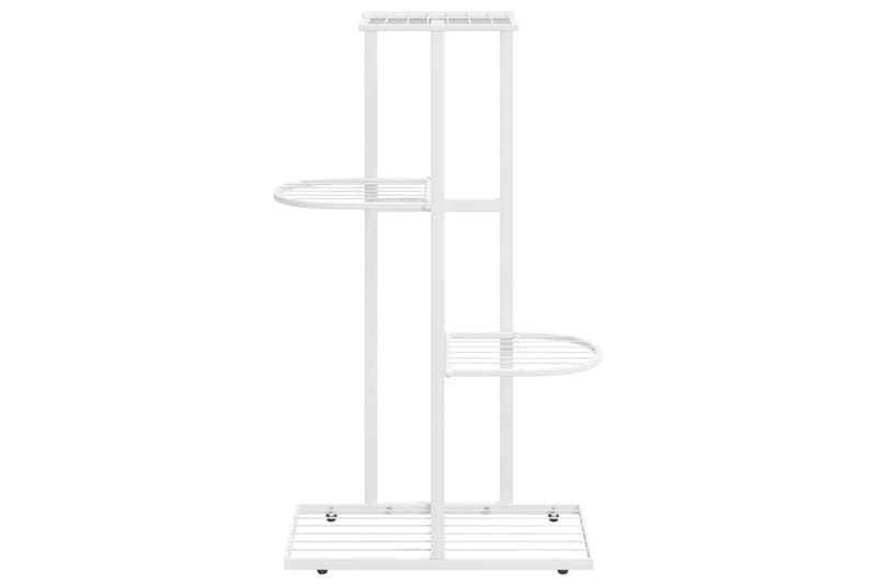 Växtställ med 4 hyllor 43x22x76 cm vit metall - Vit - Utemöbler - Övrigt utemöbler - Tillbehör - Hylla utomhus