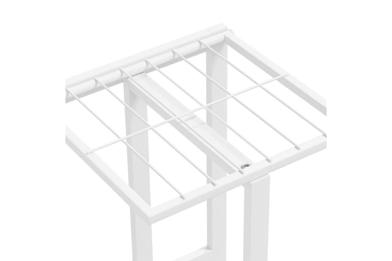 Växtställ med 4 hyllor 43x22x76 cm vit metall - Vit - Utemöbler - Övrigt utemöbler - Tillbehör - Hylla utomhus