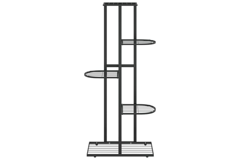 Växtställ med 5 hyllor 43x22x98 cm svart metall - Svart - Utemöbler - Övrigt utemöbler - Tillbehör - Hylla utomhus