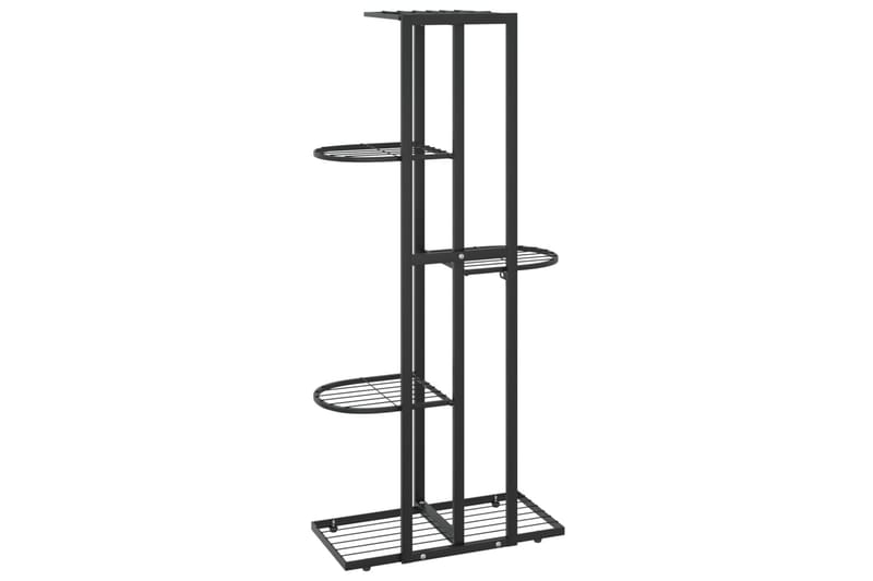 Växtställ med 5 hyllor 43x22x98 cm svart metall - Svart - Utemöbler - Övrigt utemöbler - Tillbehör - Hylla utomhus